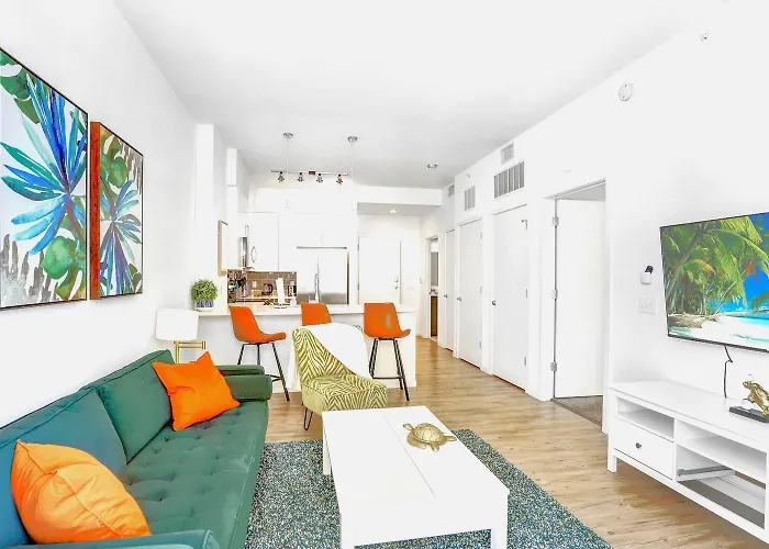 Modern 1Br Downtown Oasis W Balcony & Rooftop Pool