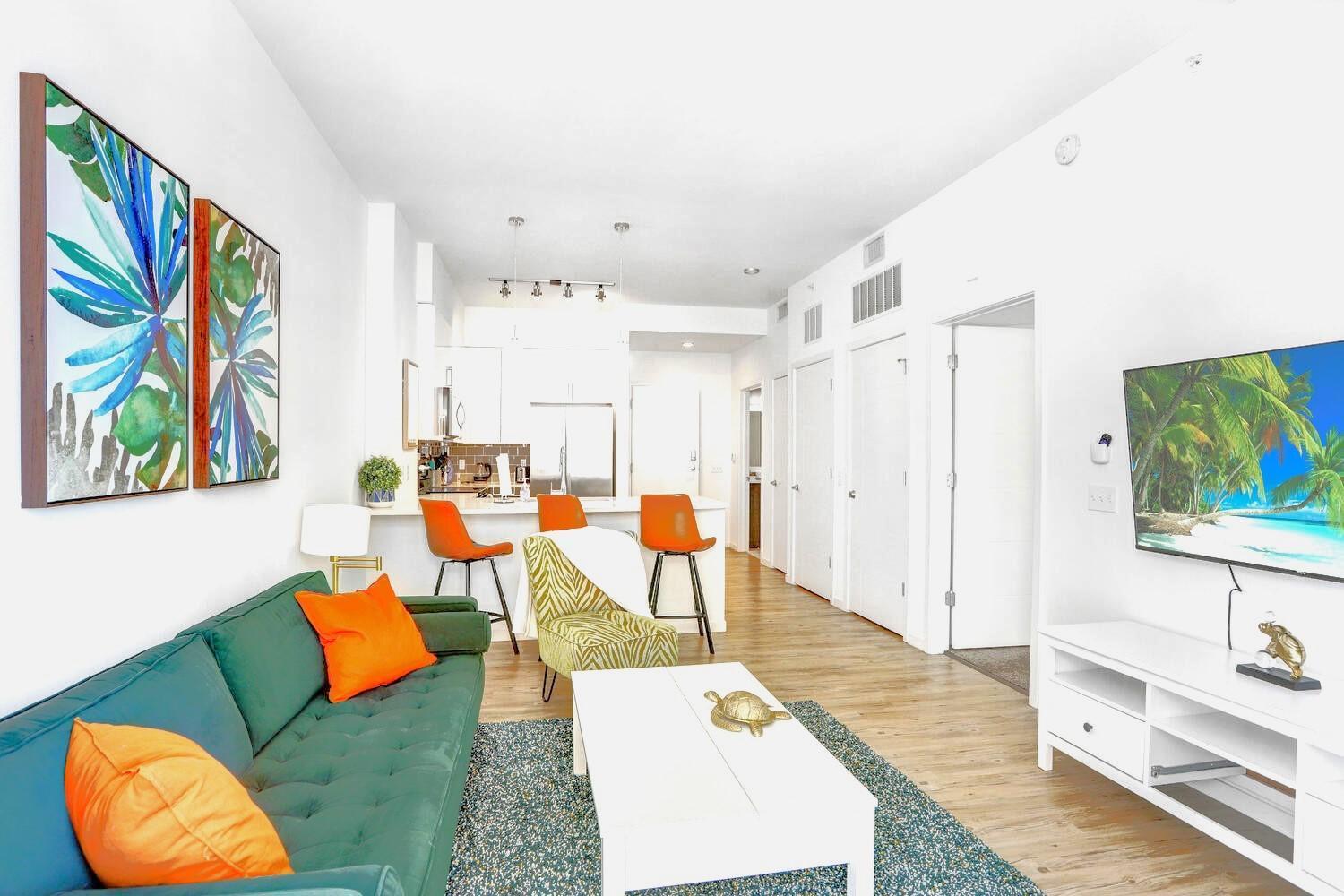 Apartamento Modern 1br Downtown Oasis W Balcony & Rooftop Pool *